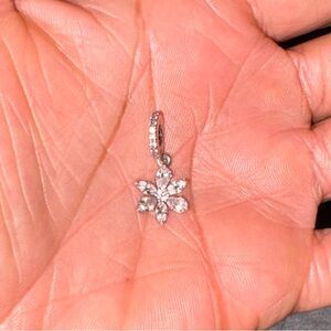 Authentic Pandora Silver Floral Charm